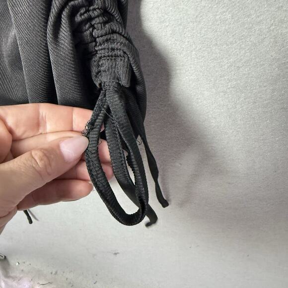 Romwe Black Dress Sleeveless Adjustable String Ruched Sides Size M - Picture 4 of 10